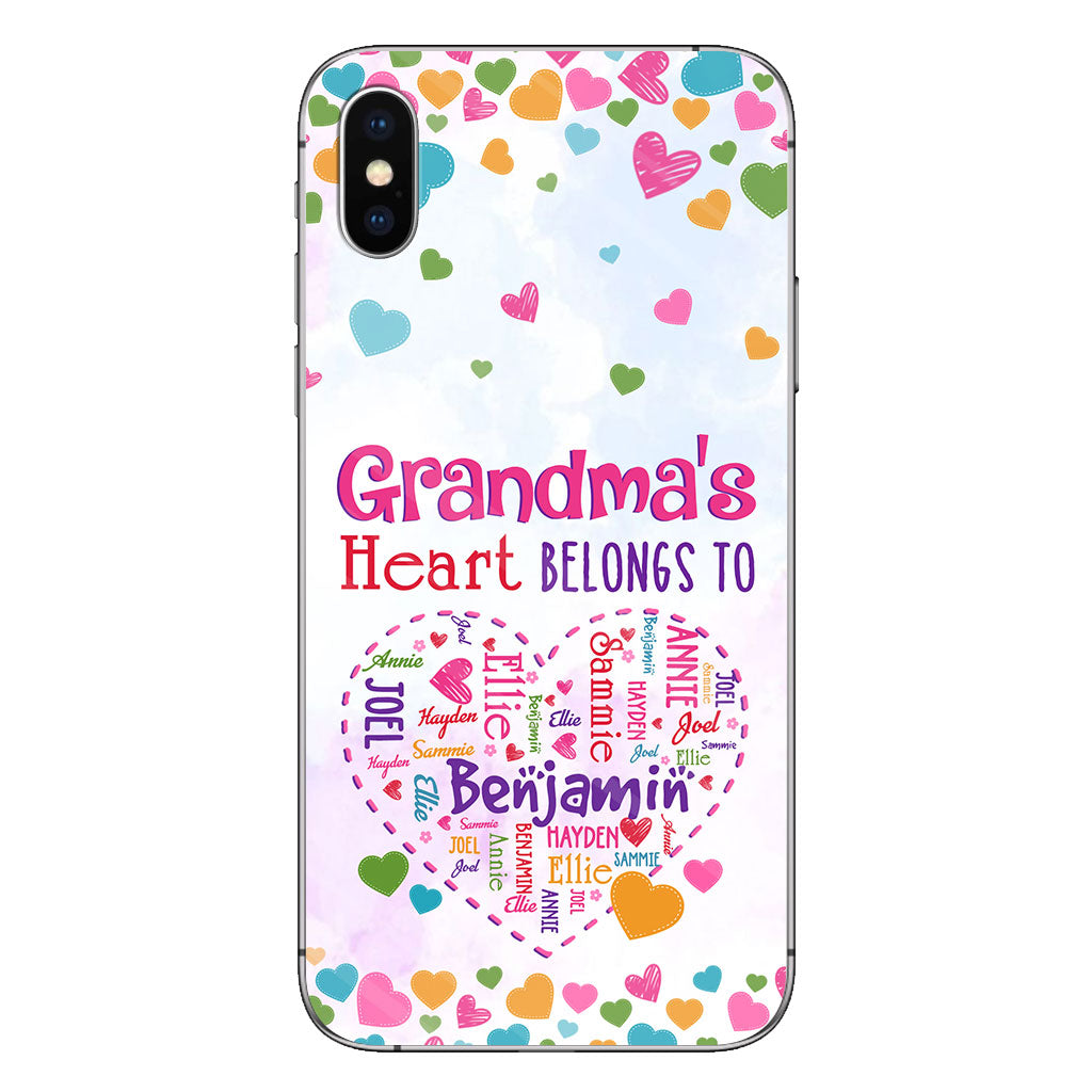 Grandma's Heart - Personalized Grandma Phone Case