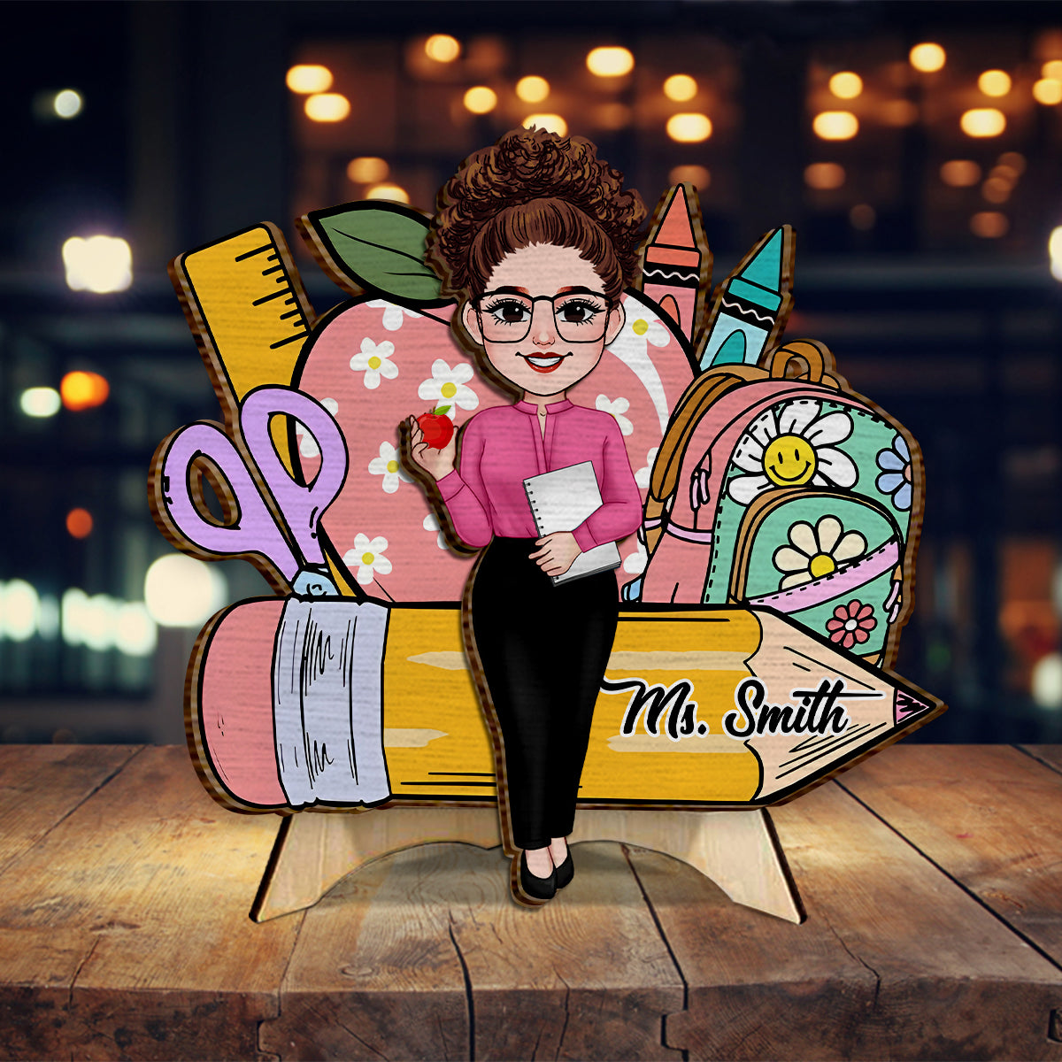 Welcome To The Class - Personalized Teacher 2 Layered Wood Sign / Wood Plaque