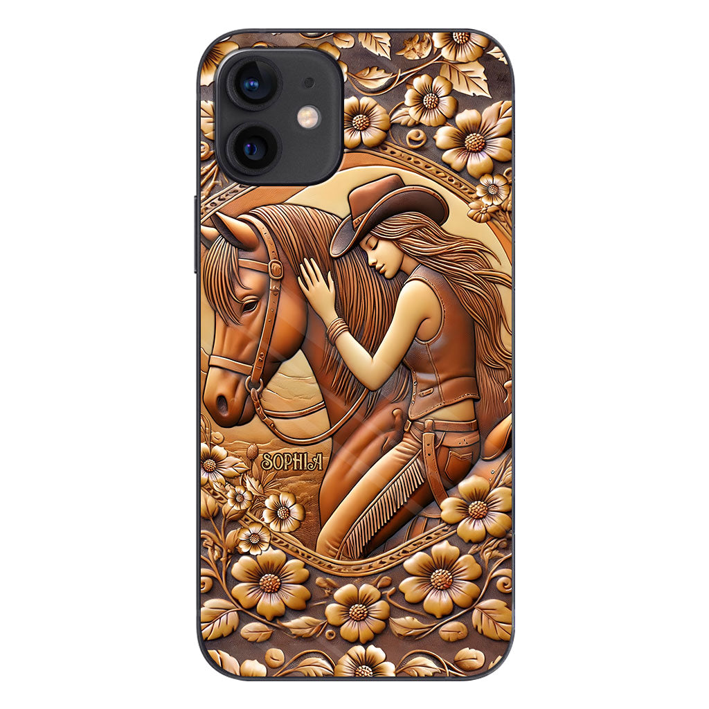 A Girl And Her Horse - Personalized Horse Phone Case
