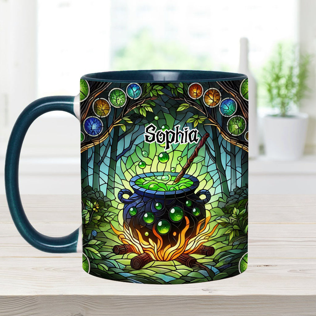 Witch's Cauldron - Personalized Witch Accent Mug