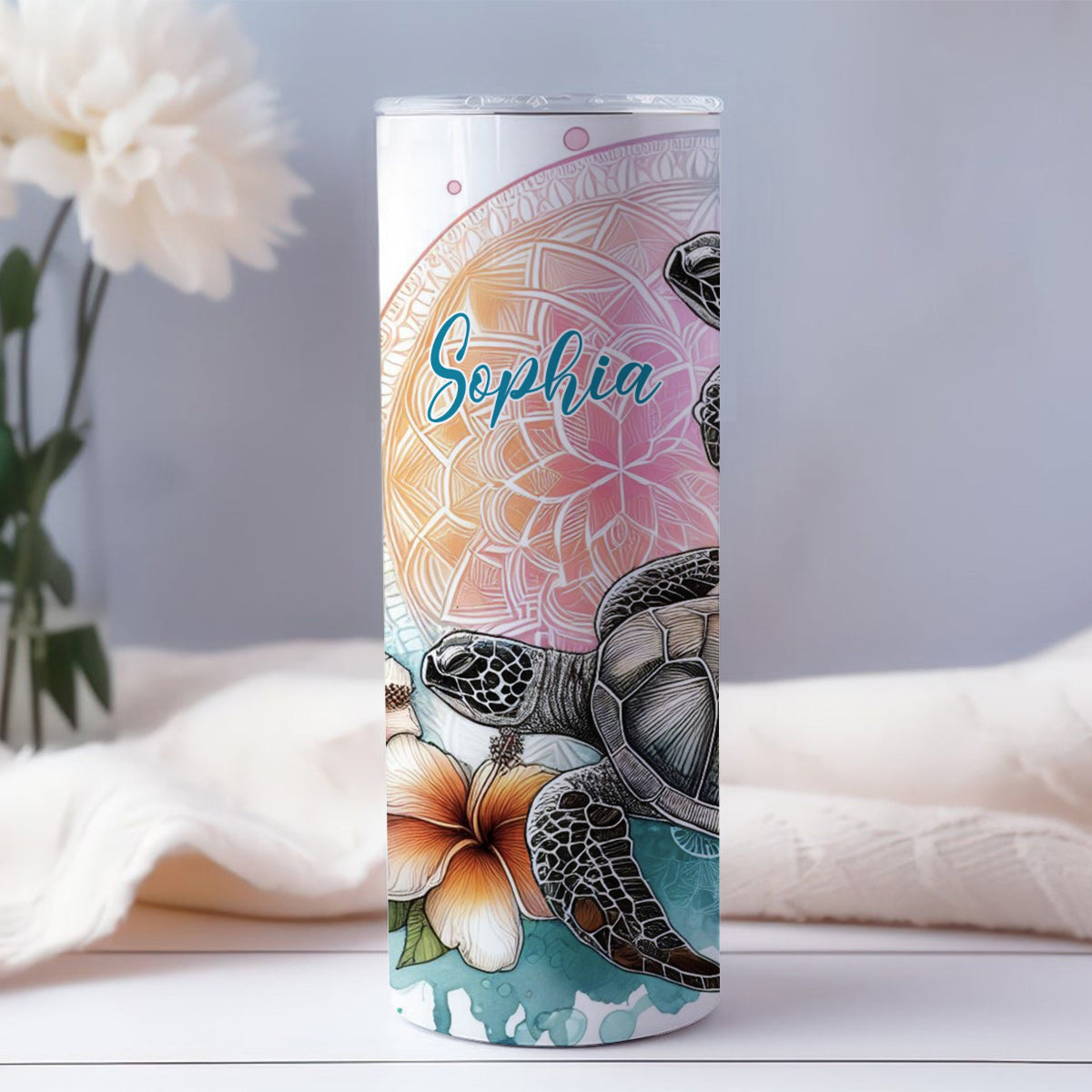 Love Turtles - Personalized Turtle Skinny Tumbler