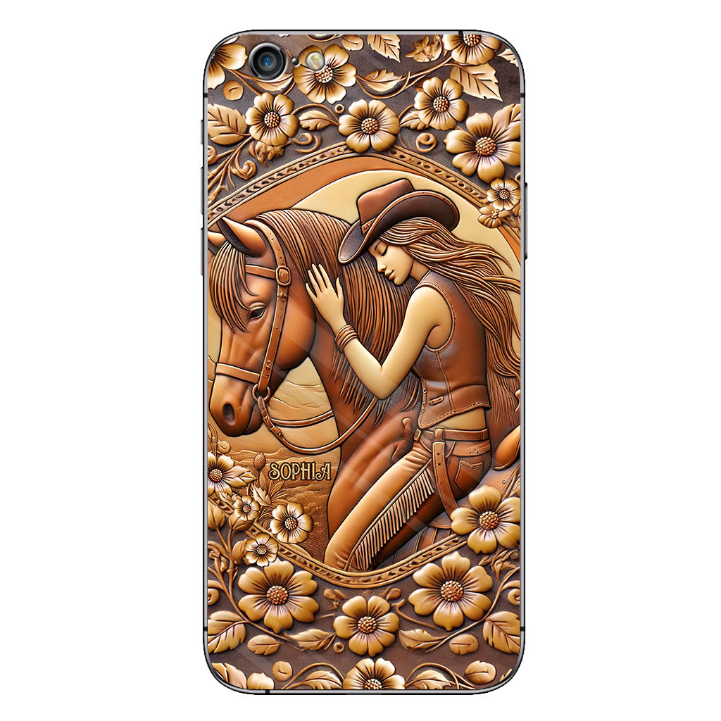A Girl And Her Horse - Personalized Horse Phone Case
