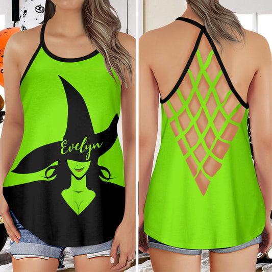 Green Witch - Personalized Witch Cross Tank Top