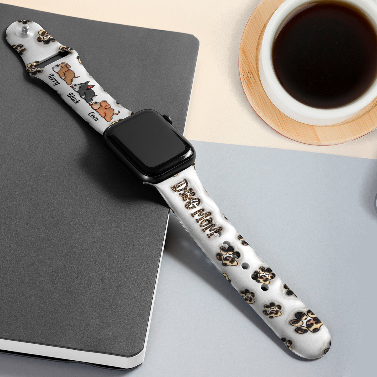 Baby Highland Cow Western Style - Personalized Dog Apple Watch Band