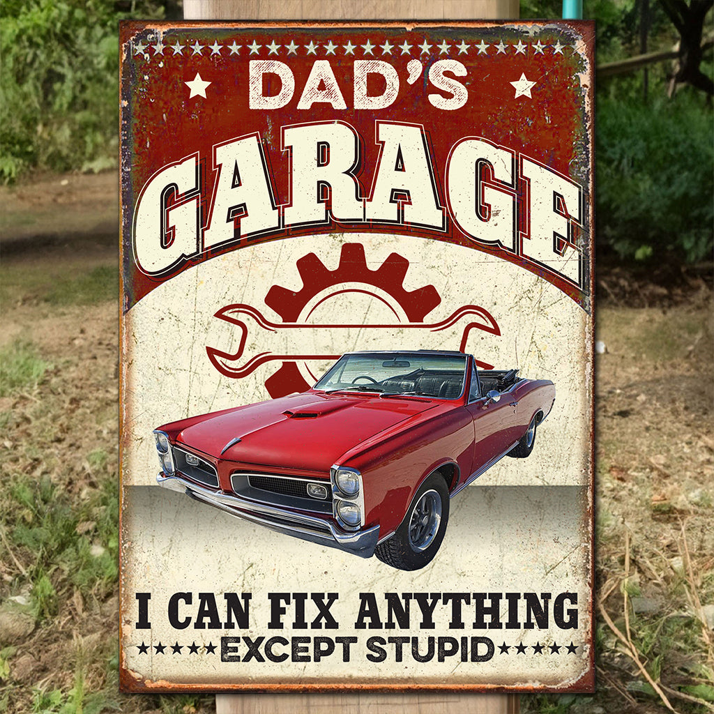 Dad's Garage - Personalized Father Rectangle Metal Sign
