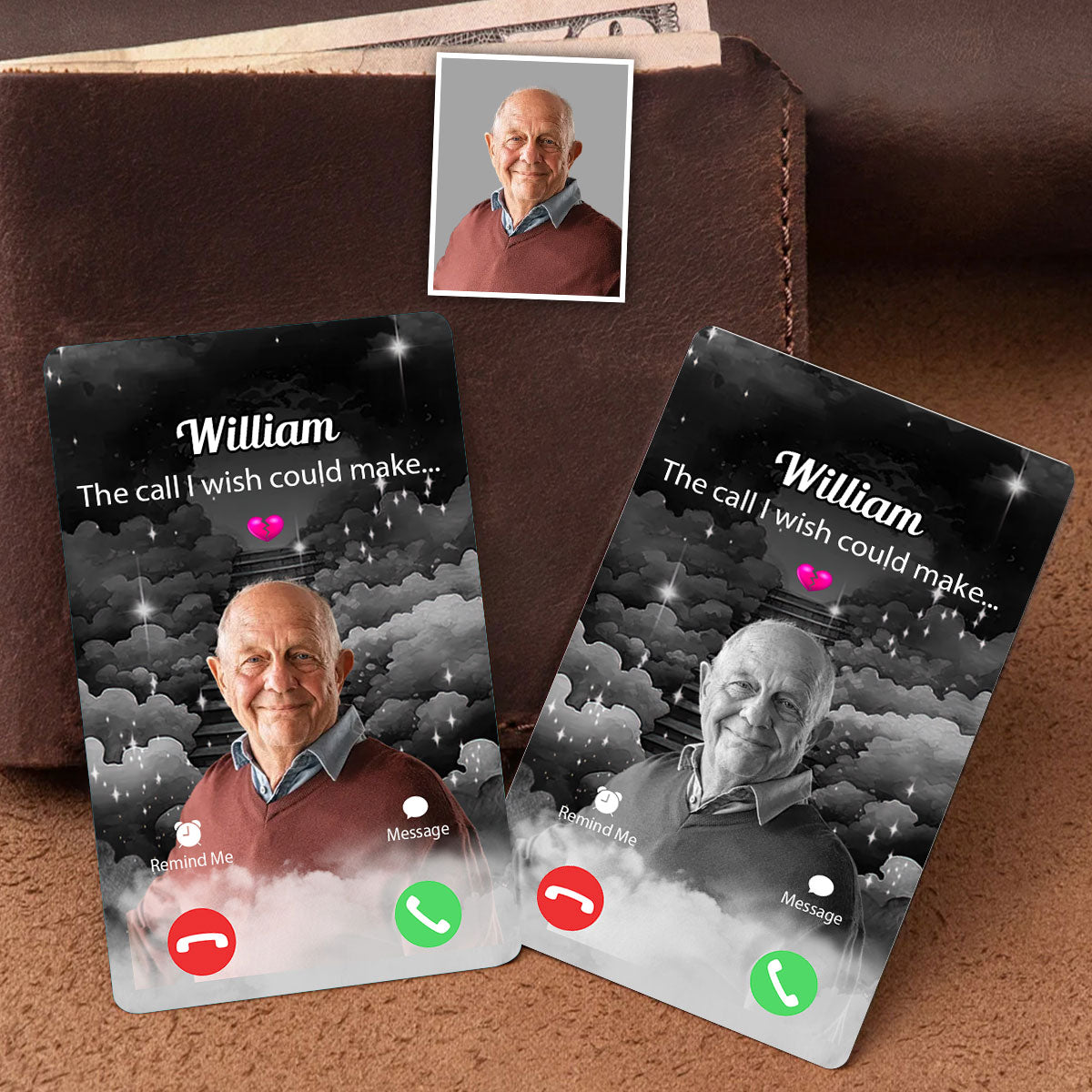 The Call I Wish I Could Take - Personalized Memorial Wallet Insert Card
