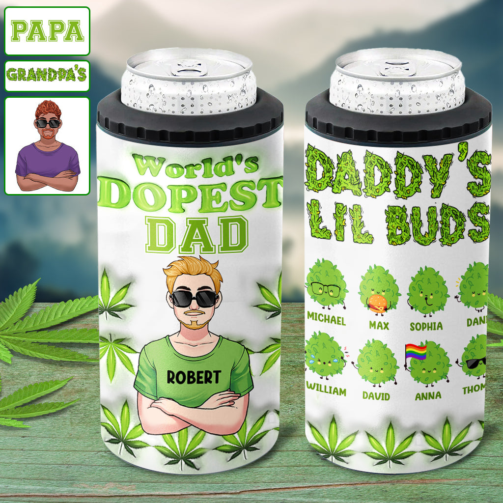 Dopest Dad Ever - Personalized Father Can Cooler
