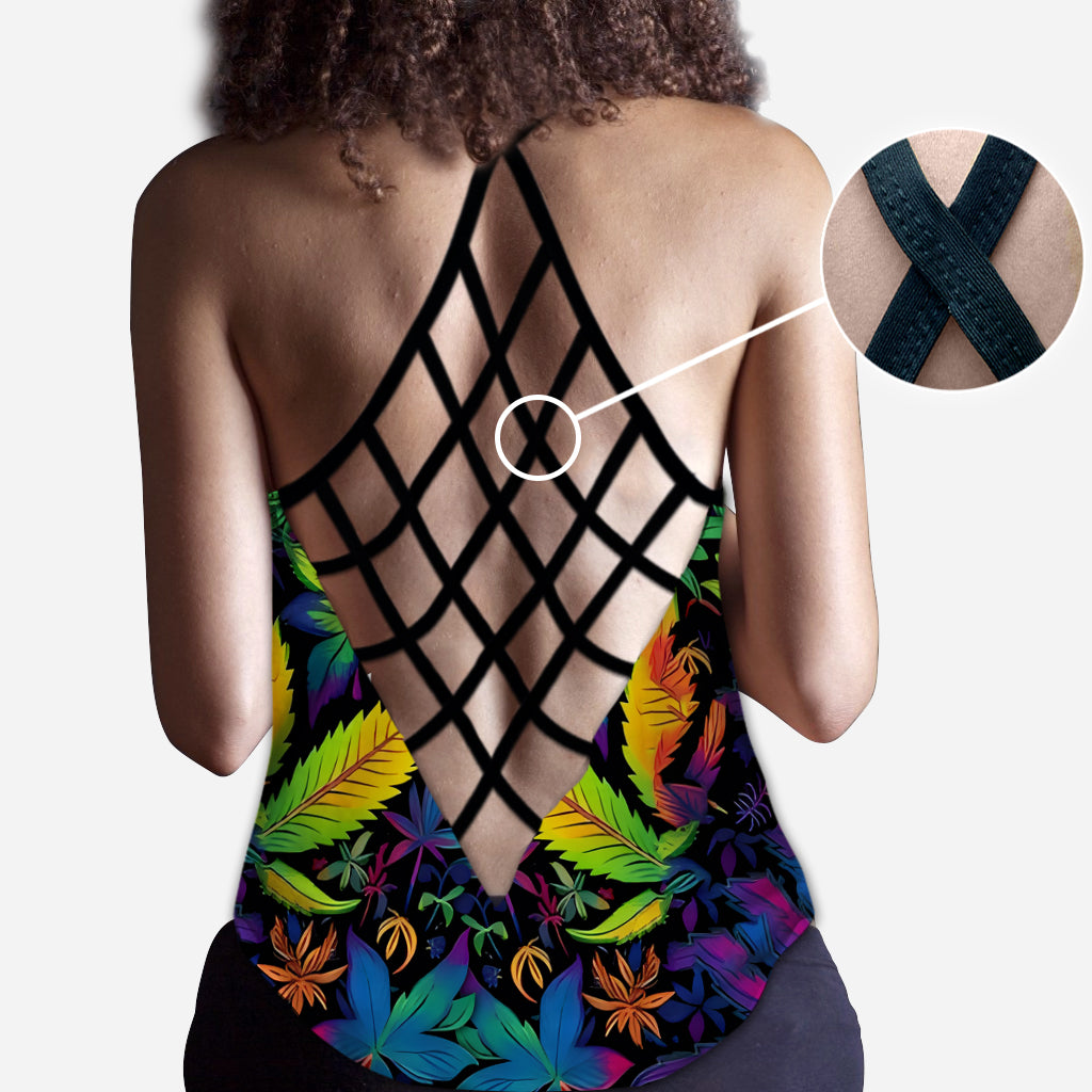 I'm A Little High Maintenance - Personalized Weed Cross Tank Top and Leggings