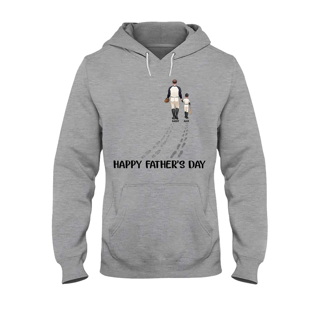 Happy Father's Day Baseball Dad - Personalized Baseball T-shirt And Hoodie