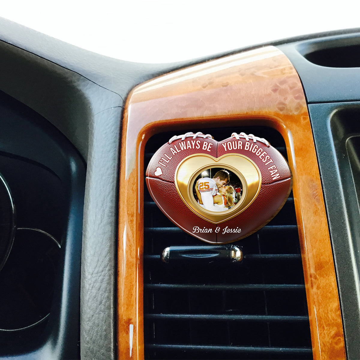 Your Biggest Fan - Personalized Football Shaped Car Visor Clip