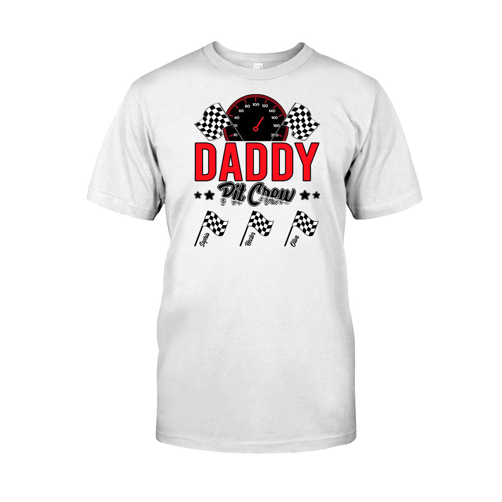 Daddy's Pit Crew Racing Flags - Personalized Racing T-shirt And Hoodie