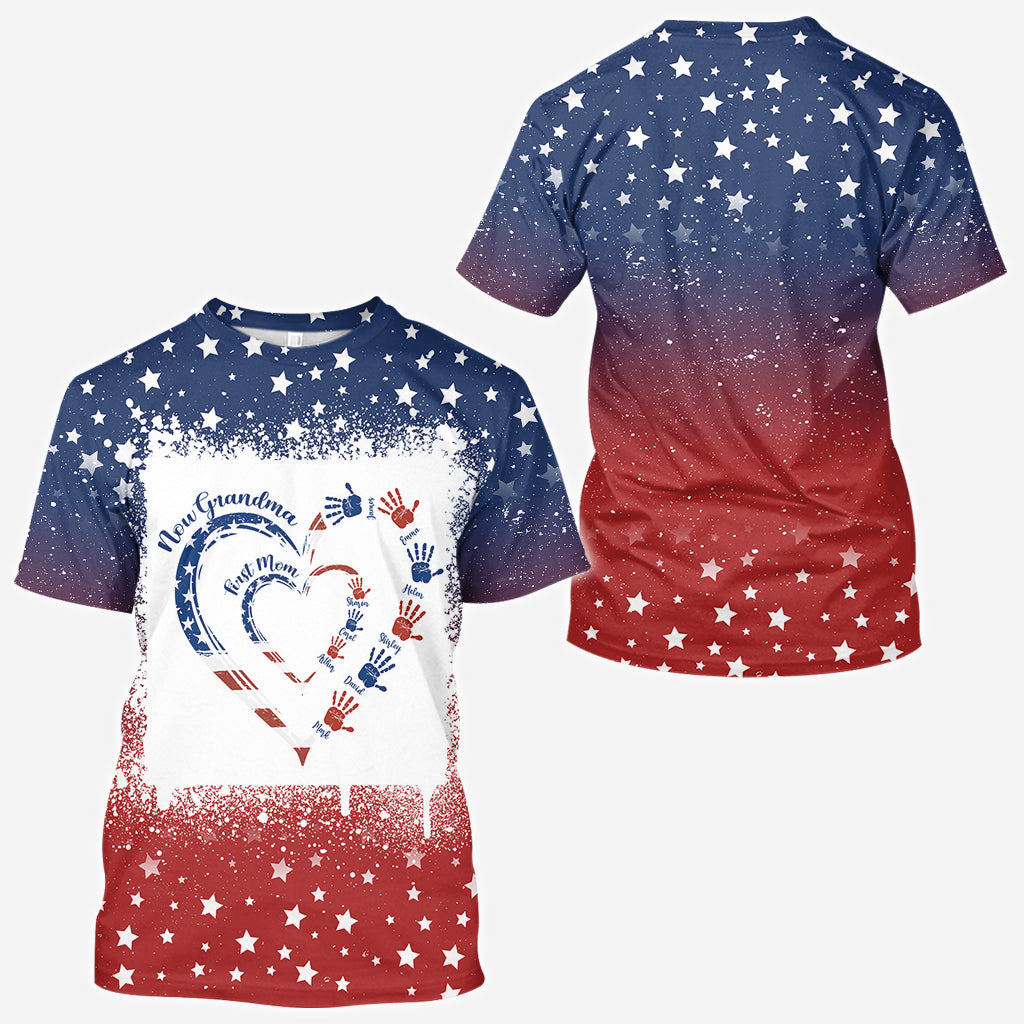 First Mom Now Grandma - Personalized Grandma All Over Shirt