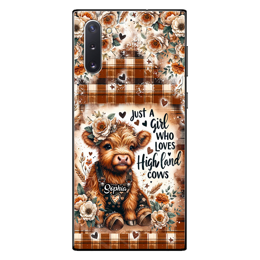 Jut A Girl Who Loves Highland Cow - Personalized Phone Case