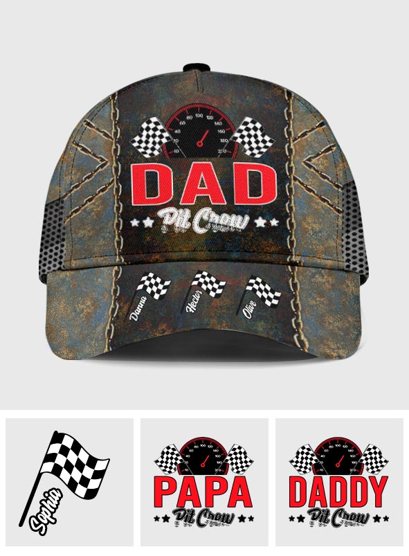 Daddy's Pit Crew Racing Flags - Personalized Racing Classic Cap