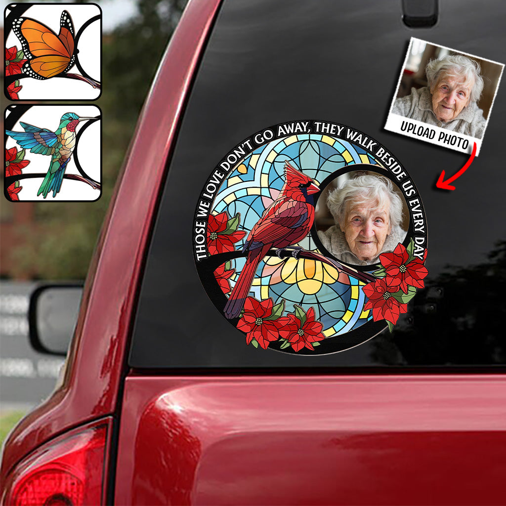Those We Love Don't Go Away Cardinal - Personalized Memorial Decal Die Cut