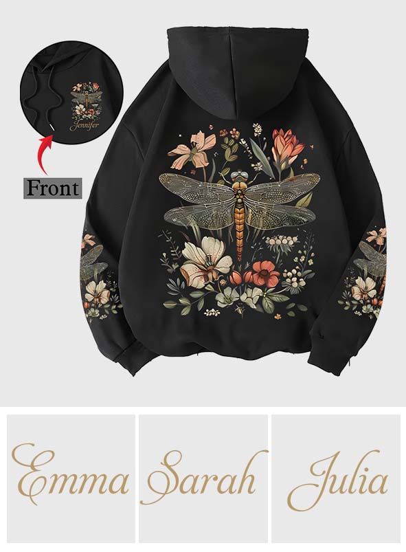 Dragonfly & Flowers - Personalized Dragonfly All Over Shirt
