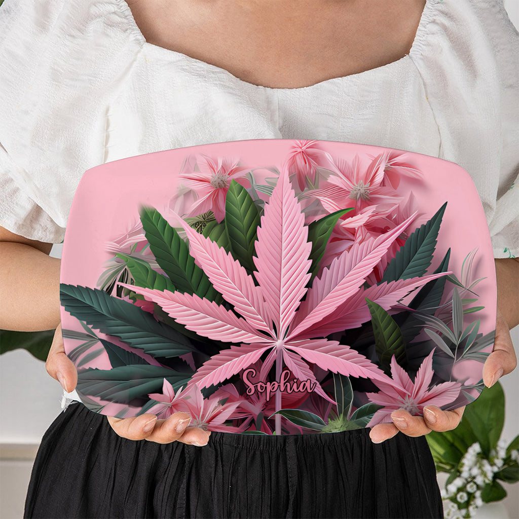 Pink Stoner Chick - Personalized Weed Plate