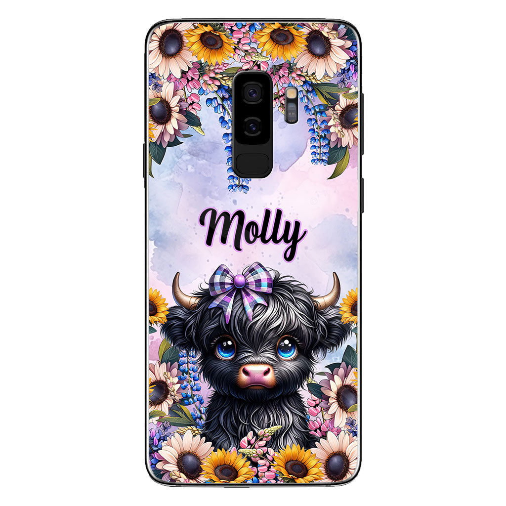 Cute Little Highland Cow - Personalized Phone Case