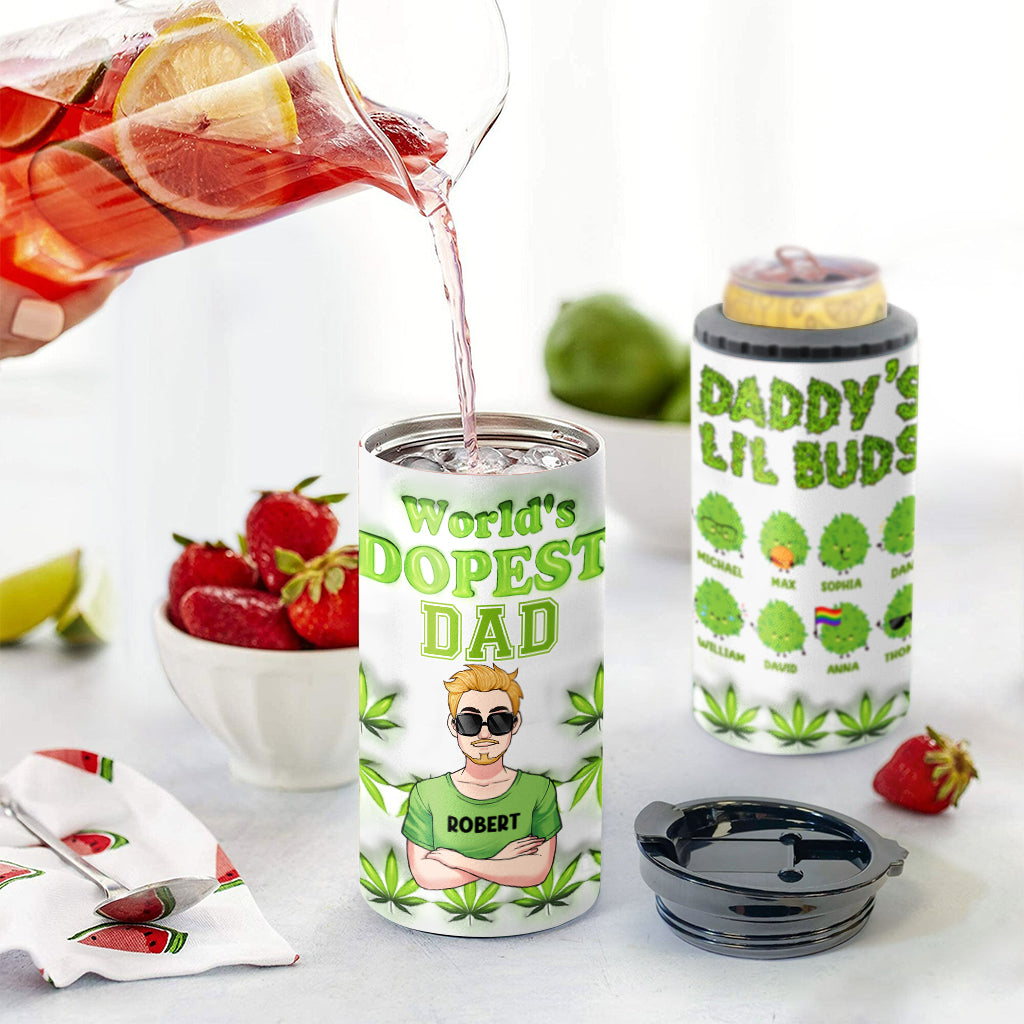 Dopest Dad Ever - Personalized Father Can Cooler