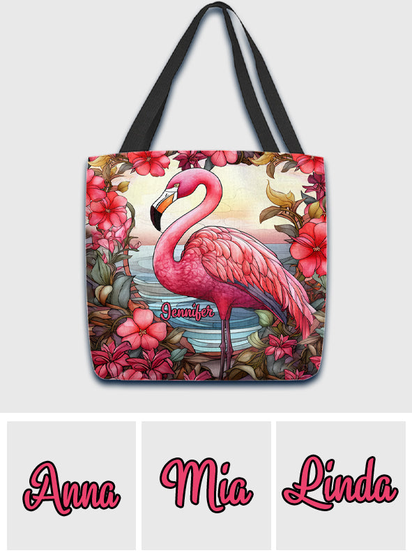 Love Flamingos - Personalized Flamingo Tote Bag