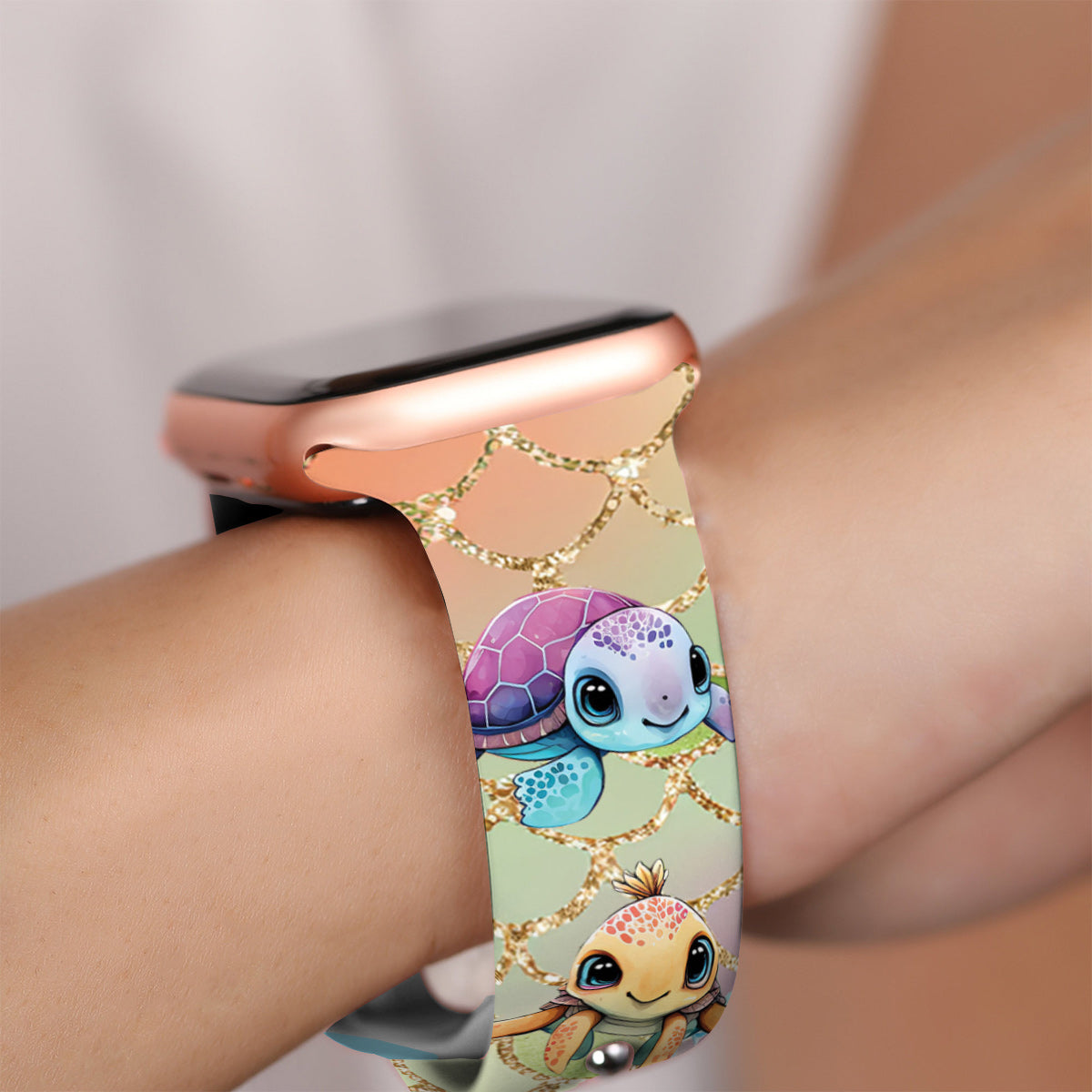 Cute Turtles - Personalized Turtle Apple Watch Band
