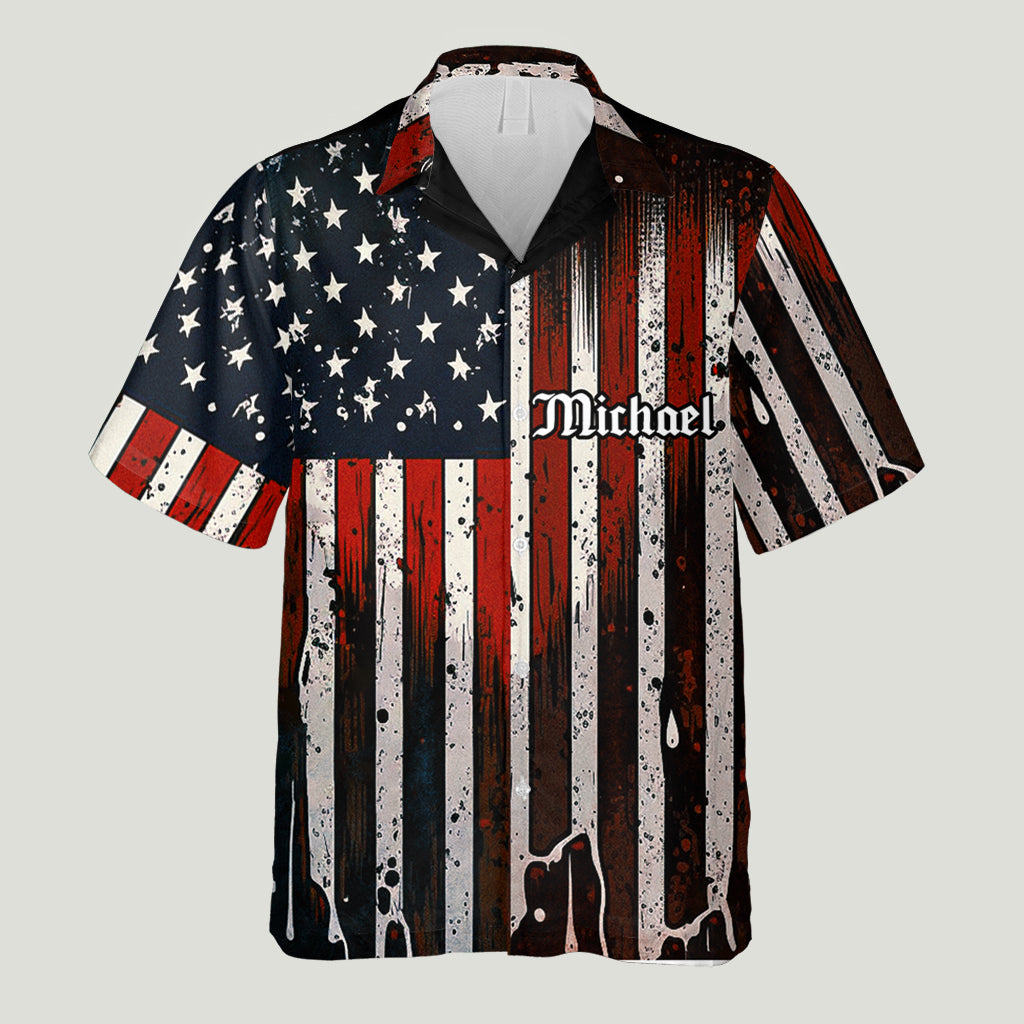 Stars & Stripes, Fuck Around & Find Out - Personalized Skull Hawaiian Shirt