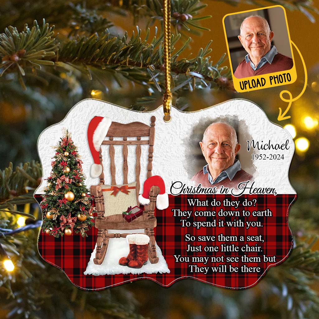 Christmas In Heaven - Personalized Memorial Custom Shaped Ornament
