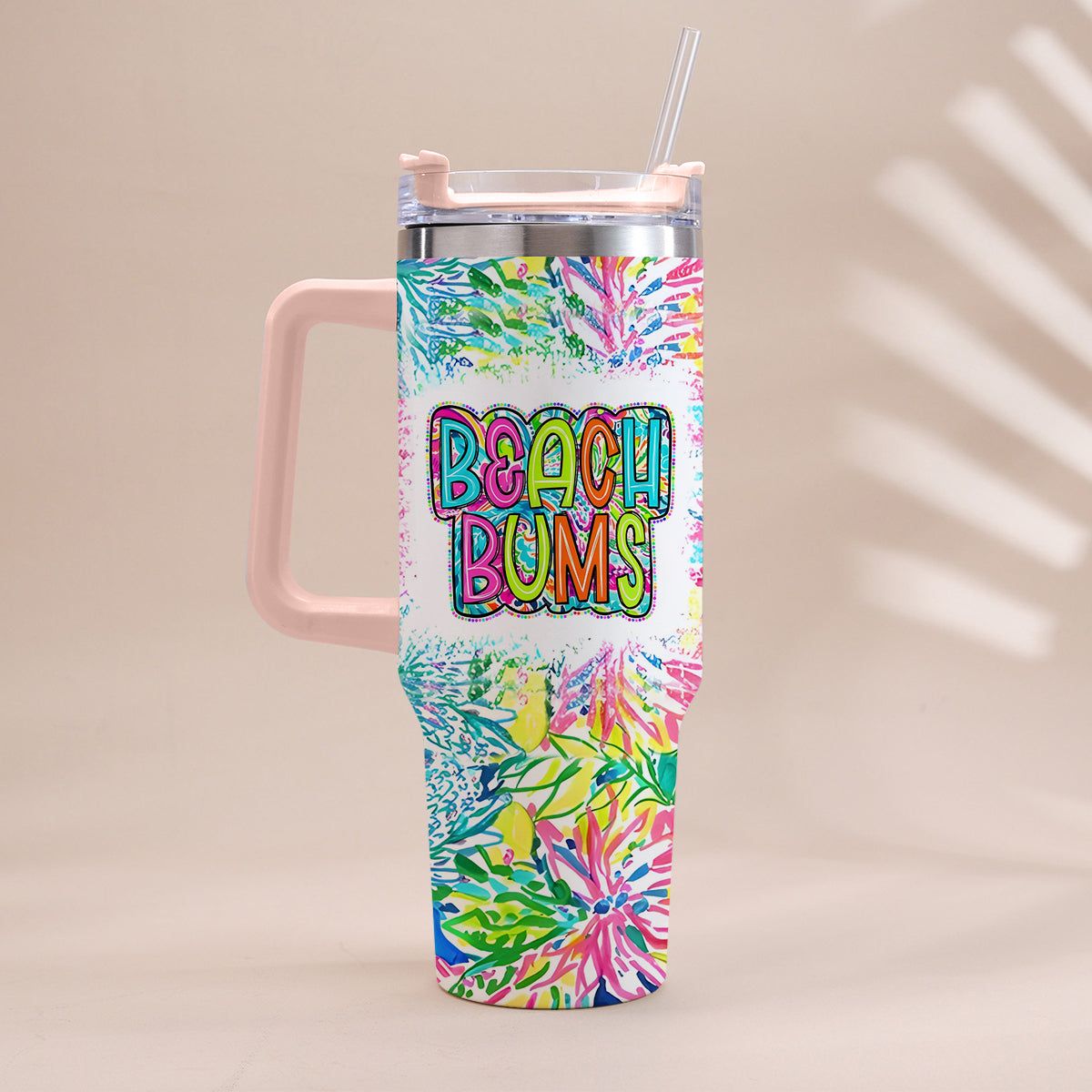 Beach Bum Besties - Personalized Sea Lover Tumbler With Handle