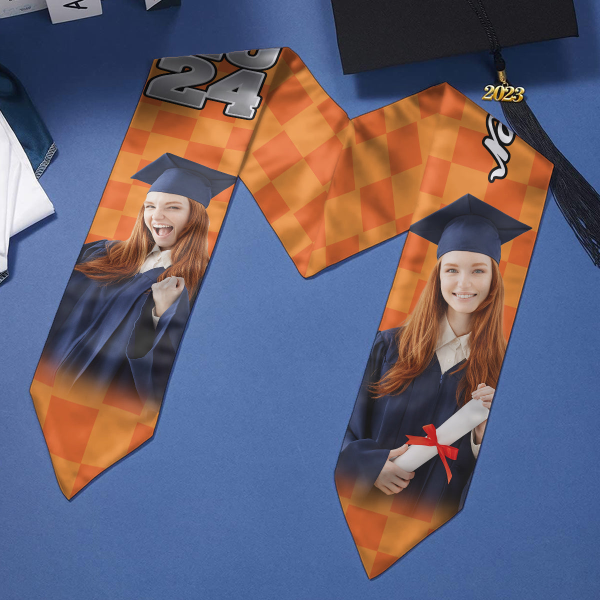 Photo Custom Graduation Stole Sash - Personalized Graduation Graduation Stole