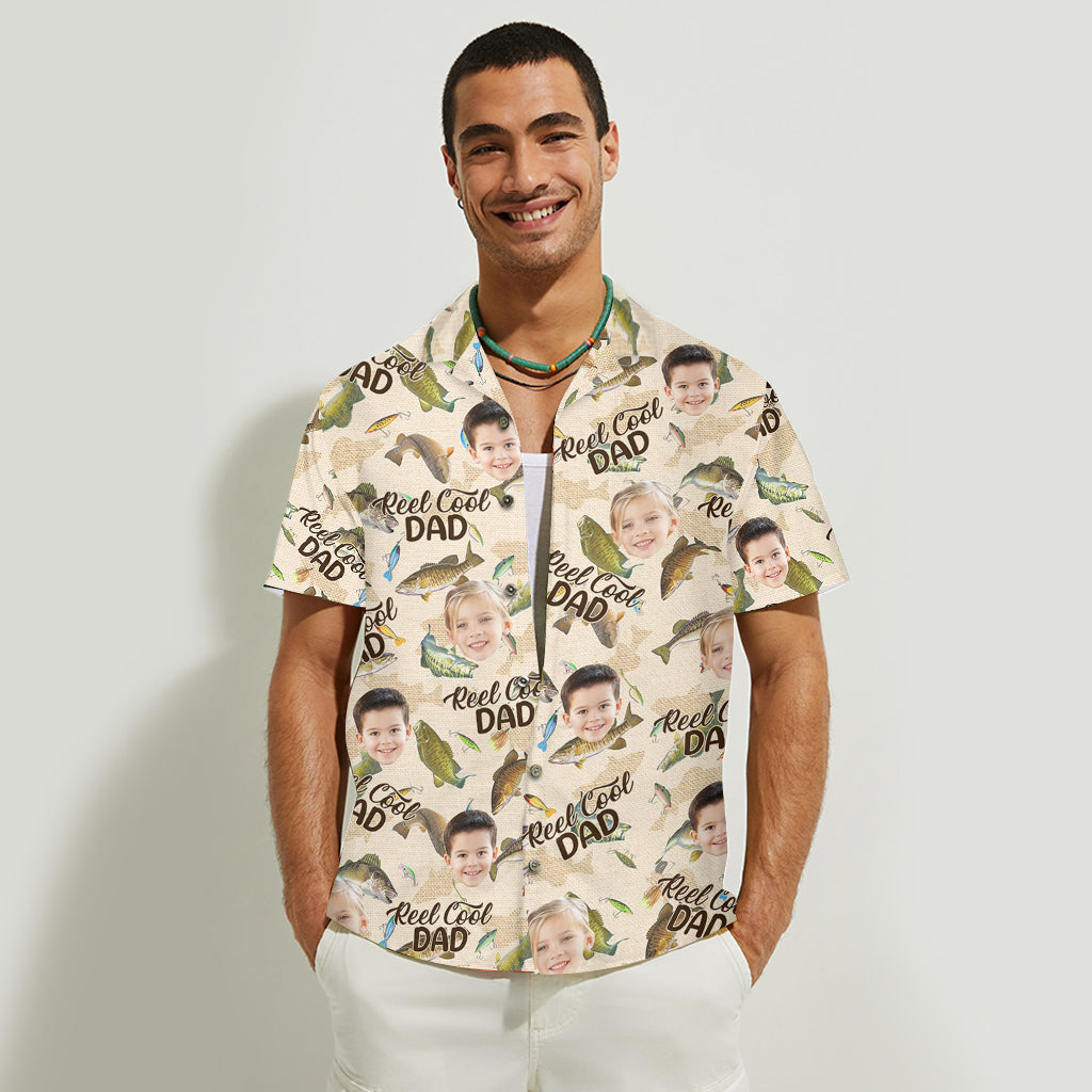 Reel Cool Dad - Personalized Fishing Hawaiian Shirt