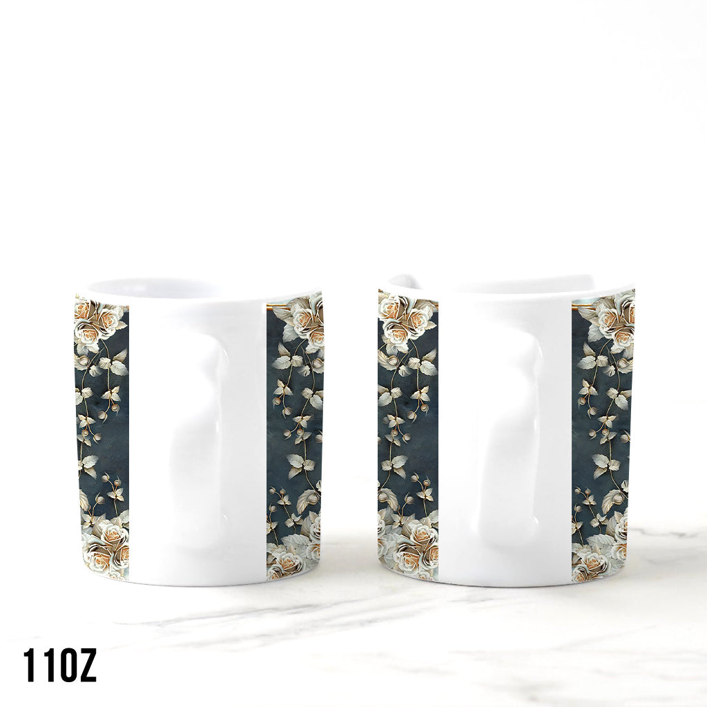 Till Death Do Us Part - Personalized Skull Matching Heart Handle Mug