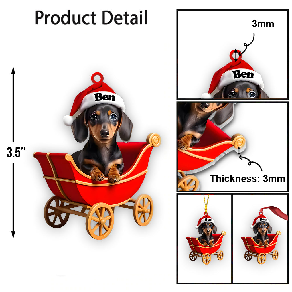 Adorable Dachshund - Personalized Dachshund Ornament