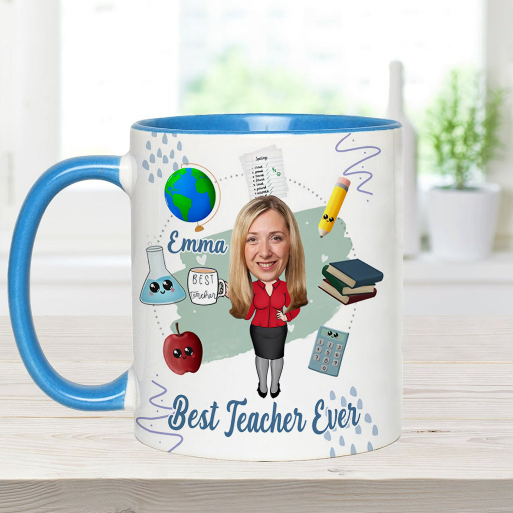Best Teacher Ever - Personalized Teacher Accent Mug