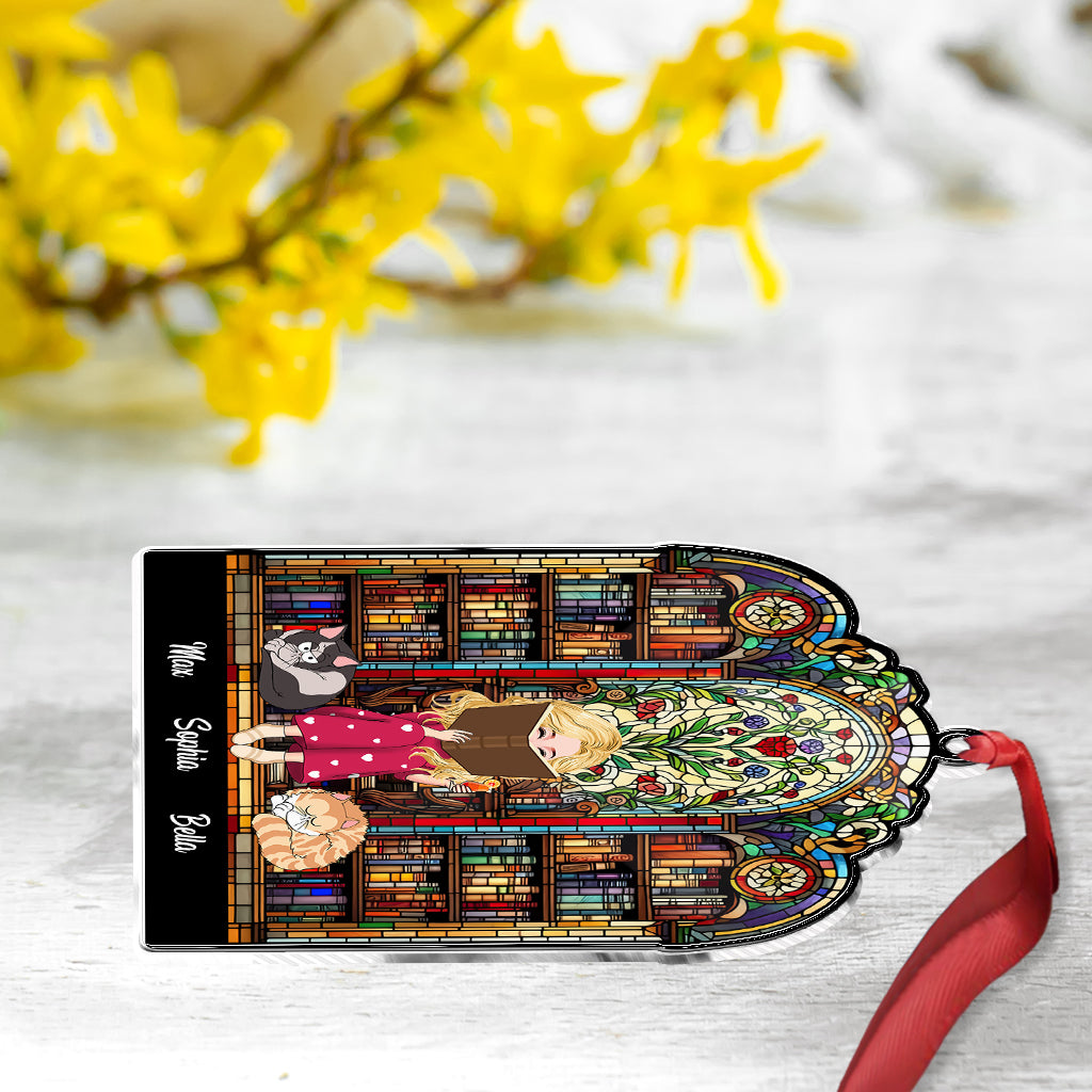 Just A Girl Who Loves Books - Personalized Book Custom Shaped Ornament