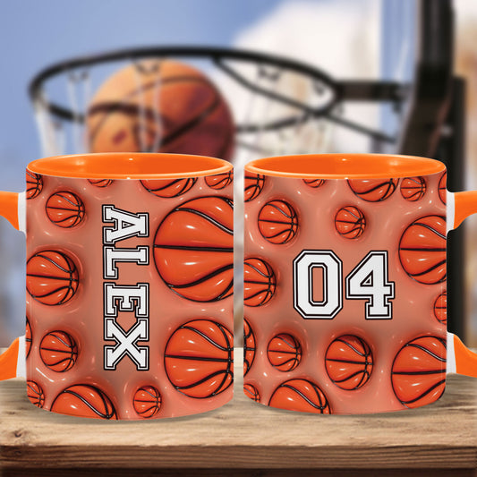 Basketball Lovers - Personalized Basketball Accent Mug