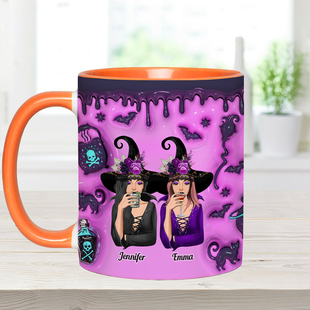 We're Not Sugar And Spice And Everything Nice Witch Best Friends - Personalized Bestie Accent Mug