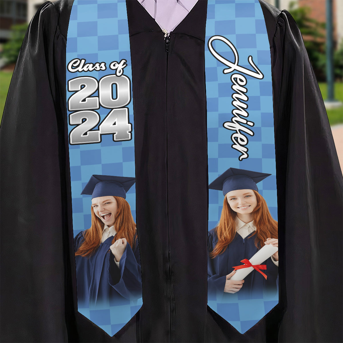 Photo Custom Graduation Stole Sash - Personalized Graduation Graduation Stole