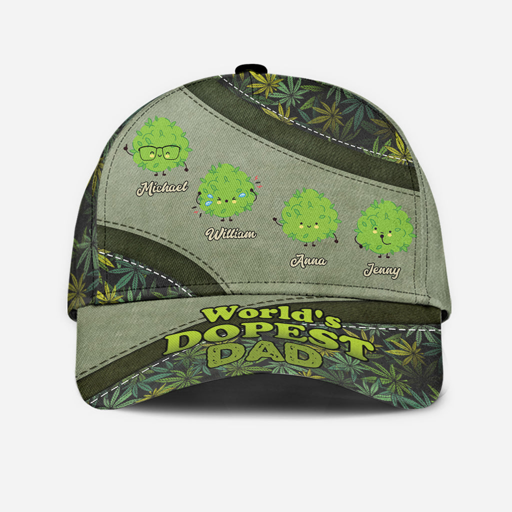 Dopest Dad Marijuana Daddy - Personalized Father Classic Cap