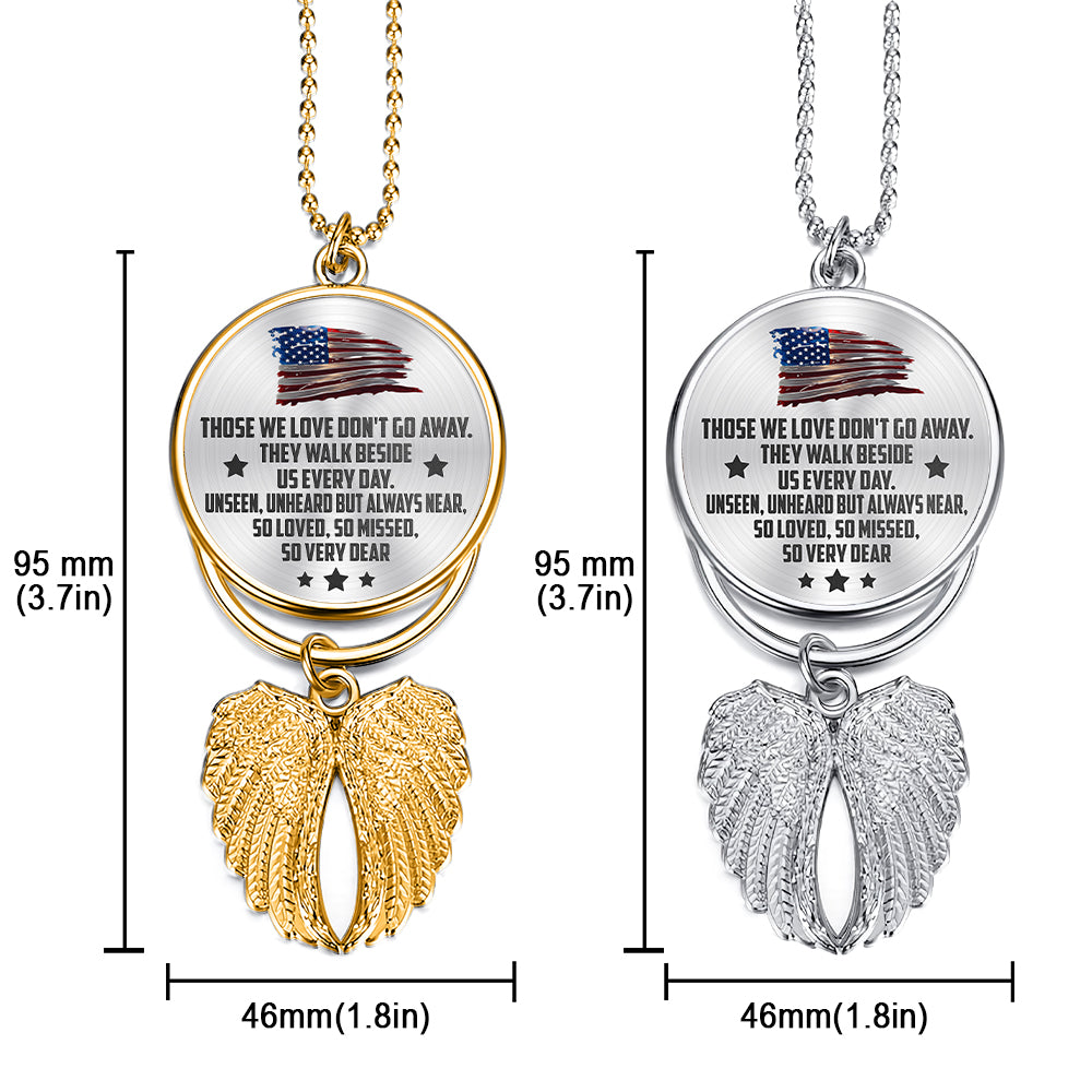 Those We Love Don't Go Away - Personalized Veteran Wings Ornament