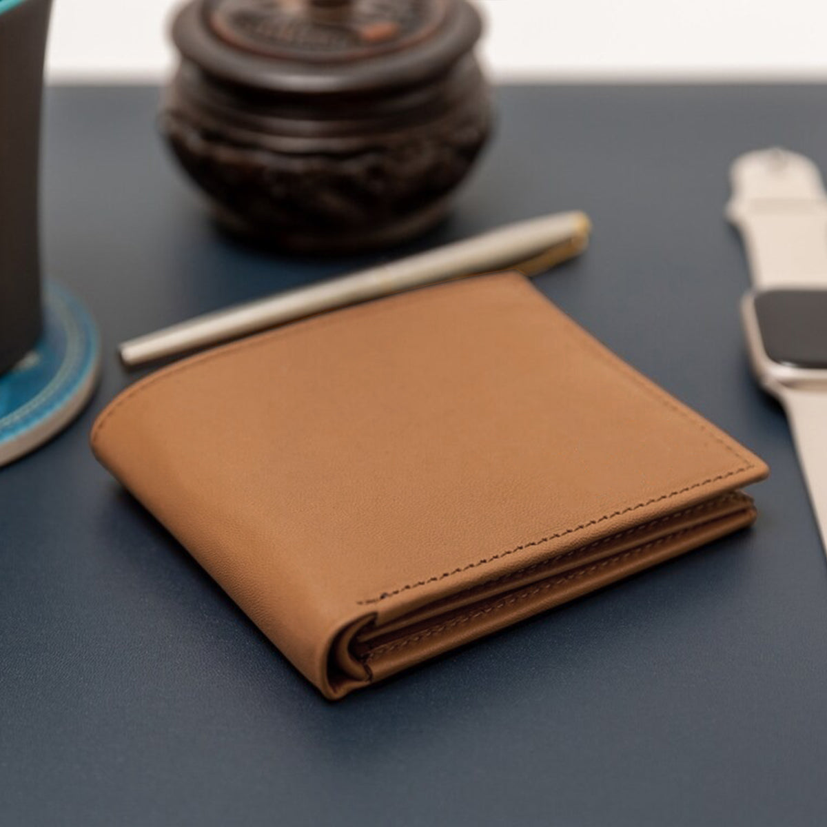 To My Son From Mom Dad Happy Father‘s Day Back View - Personalized Son Leather Wallet