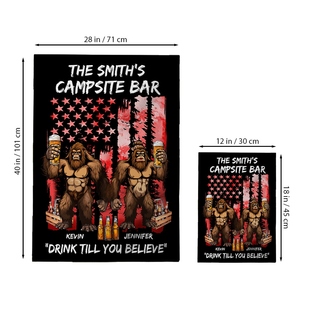 Drink Till You Belive - Personalized Camping Garden Flag