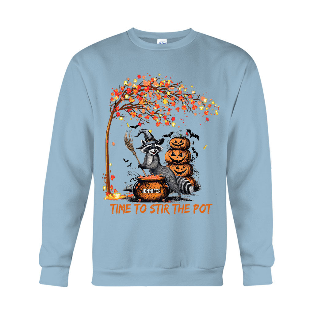 Time To Stir Witch Brew - Personalized Raccoon T-shirt And Hoodie