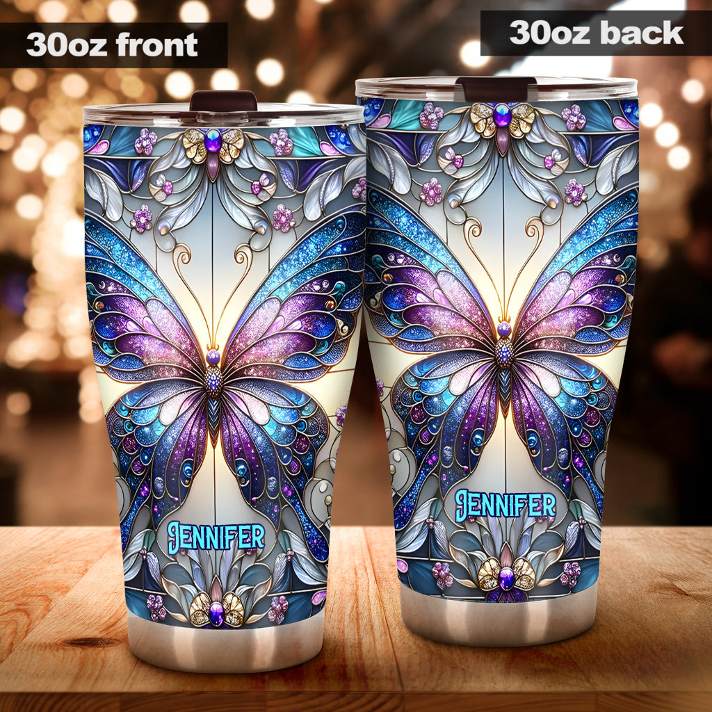 Beautiful Butterflies - Personalized Butterfly Tumbler