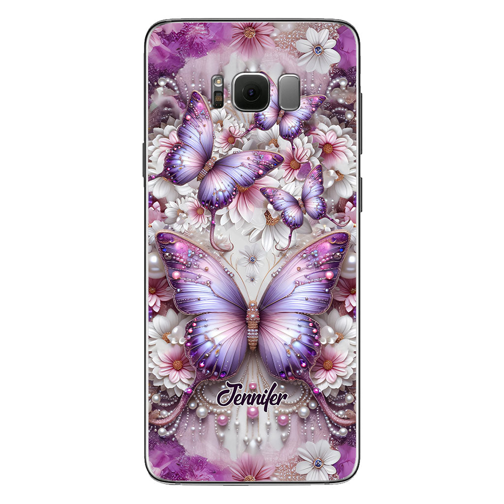 Floral Butterflies - Personalized Butterfly Phone Case
