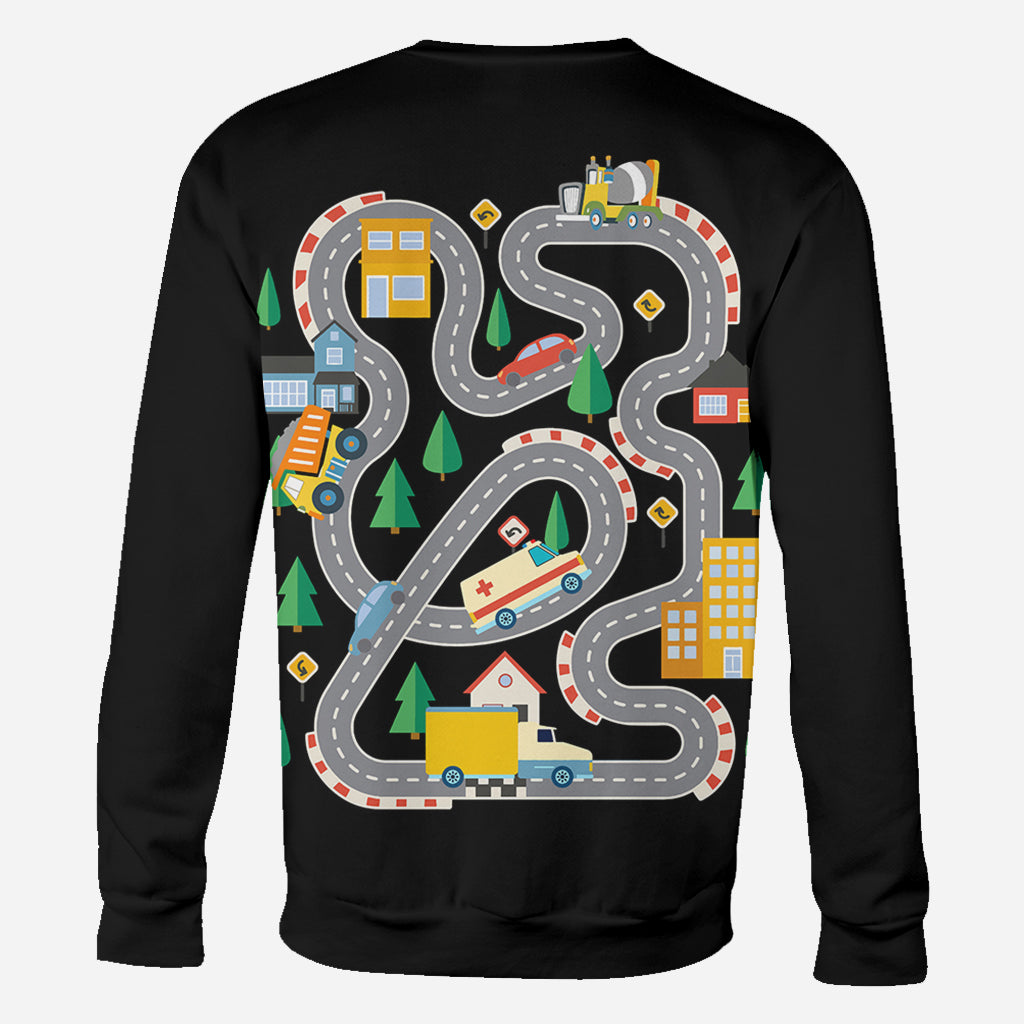 Road On The Back Massage Game T-shirt - Personalized Father All Over Shirt