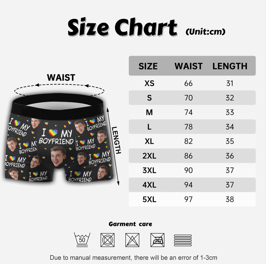 I Love My Boyfriend - Personalized LGBT Support Men’s Boxer Briefs