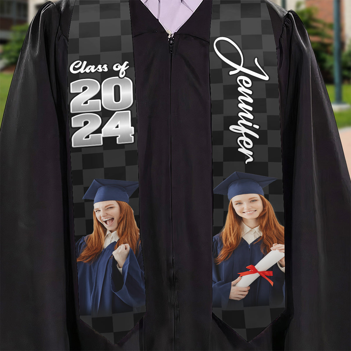 Photo Custom Graduation Stole Sash - Personalized Graduation Graduation Stole