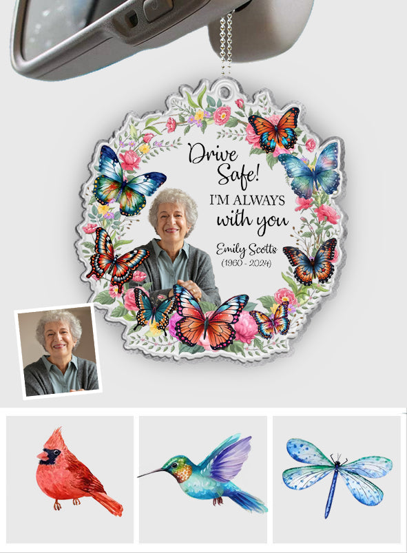 Your Wings Were Ready But Our Hearts Were Not - Personalized Memorial Transparent Car Ornament