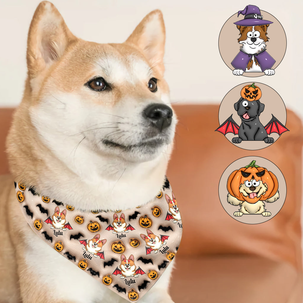 Halloween Cute Dog - Personalized Dog Pet Bandana