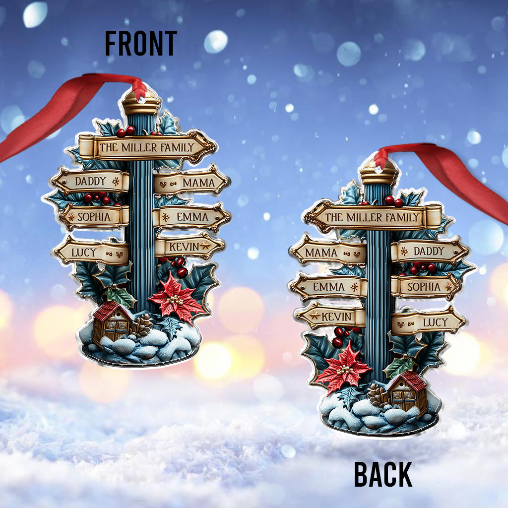 The Joy Of Christmas Is Family - Personalized Family Custom Shaped Ornament